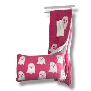 Cupcakes and Cashmere Pink Ghost Blanket and Pillow